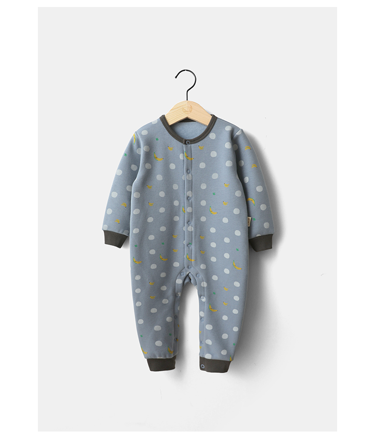 Papa leo núi mùa thu và mùa đông cho bé jumpsuit nhung ấm và nhung bé romper dày 0-3 tuổi quần áo bé trai