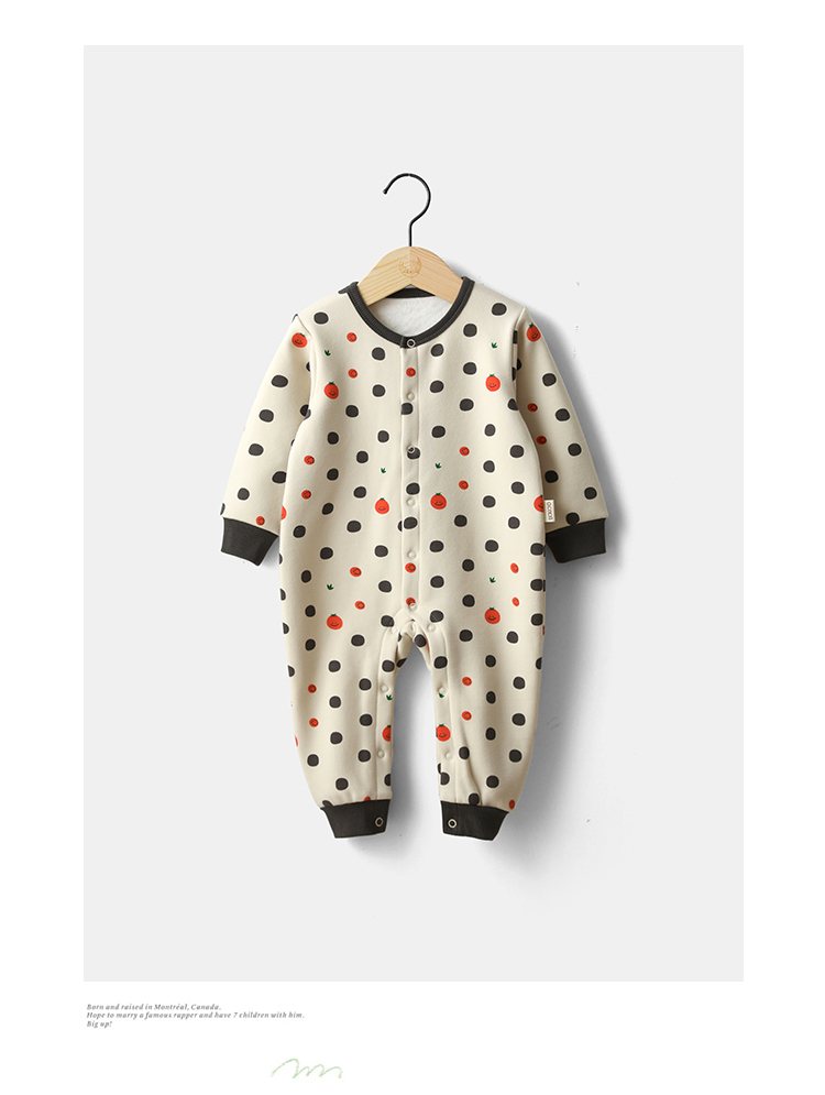 Papa leo núi mùa thu và mùa đông cho bé jumpsuit nhung ấm và nhung bé romper dày 0-3 tuổi quần áo bé trai