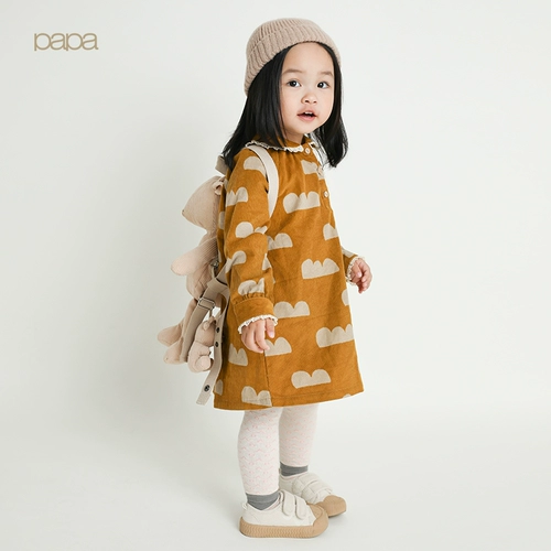 Кружевное вельветовое платье для девочек, юбка, 0-5 лет