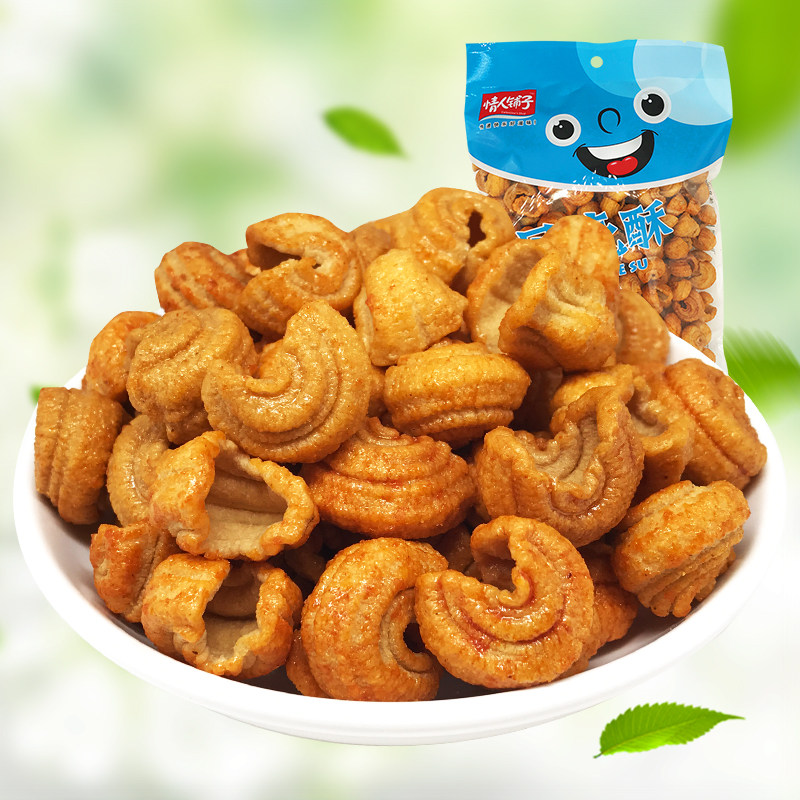 Shell crisp sesame spicy conch crisp crispy crispy puffed snacks Snack 8090 post-nostalgic food 240g bagged