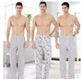 Quần Pyjama cho nam Quần cotton Mùa xuân và Mùa hè Quần nhà giản dị Cotton Phần mỏng Lỏng thoải mái Kích thước lớn Mùa thu Quần Pyjama cho nam quần thể thao