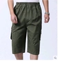 Quần tây nam mùa hè lỏng cotton quần short trung niên kích thước lớn thể thao giản dị quần nửa chân nhiều túi dụng cụ quần quần jean ống rộng nam