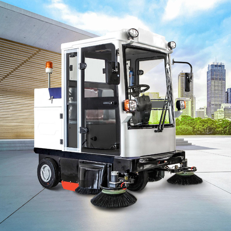 Rent a fully enclosed driving electric sweeper Community property factory Sanitation school Rental sweeper Sweeper truck