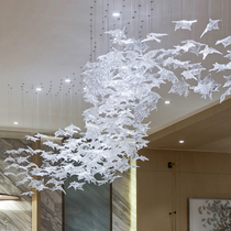Art decoration Air pendant hotel lobby atrium hanging decoration sales department ceiling decoration creative maple leaf pendant