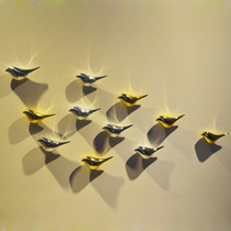 Creative home accessories wall decoration living room room background wall decoration wall wall hanging plating bird pendant