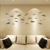 Wall decoration home accessories electroplating fish decoration creative home accessories wall decoration living room background wall decoration