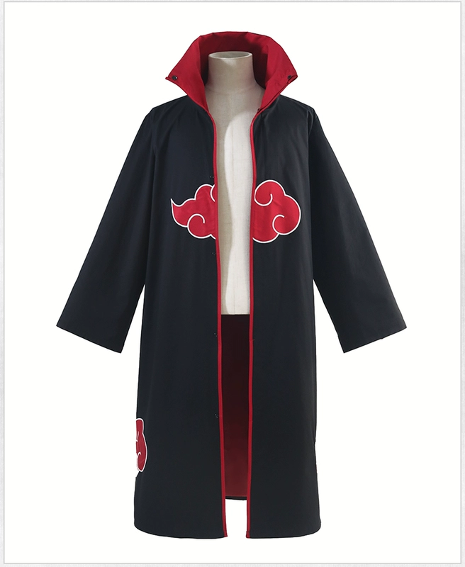 Naruto chính thức chính hãng tổ chức Akatsuki mây đỏ áo choàng Sasuke Itachi cosplay quần áo áo choàng nguyên bộ