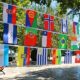 Flags of the World, No. 7 and No. 8 Hanging Flags, Foreign String Hanging Flags, Bar Sports Lottery Mall Five-Star Red Flag Decorative Flags