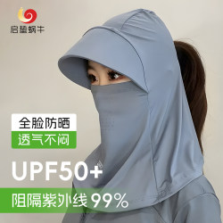 Ice Silk Sunscreen Mask for Men and Women, Full Face Protection, Uv Protection, Neck Protection, Sunshade Veil, Outdoor Men's Face Mask