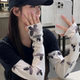 Cute Gradient Butterfly Ice Silk Sun Protection Sleeves for Women, Anti-Uv Gloves for Summer Cycling and Driving, Arm Protection Ice Sleeves