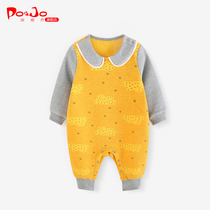 Piao Qiao winter clothes baby clothes baby jumpsuits baby clothes baby clothes baby clothes out winter thick warm climbing clothes