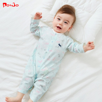 Piao Qiao baby clothes spring and autumn thin cotton jumpsuit baby newborn ha clothes climbing clothes newborn monk clothes