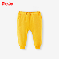 Pu Qiao winter mens and womens baby pants big pp butt pants wear baby winter clothes thick warm trousers clip cotton pants