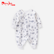 Piao Qiao spring and autumn baby conjoined clothes baby newborn thick warm and warm clothes climbing clothes spring crawling clothes