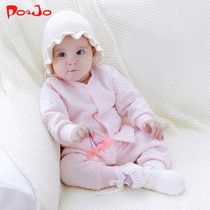Piao Qiao childrens spring and autumn suits baby clothes warm baby clothes autumn clothes autumn trousers cotton children Spring women