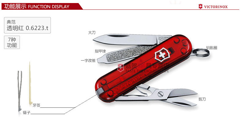 Dao chính hãng Vickers Swiss Army Knife 58mm Model SD 0.6223.T Mini Swiss Folding Swiss dao quân đội thụy sĩ cao cấp