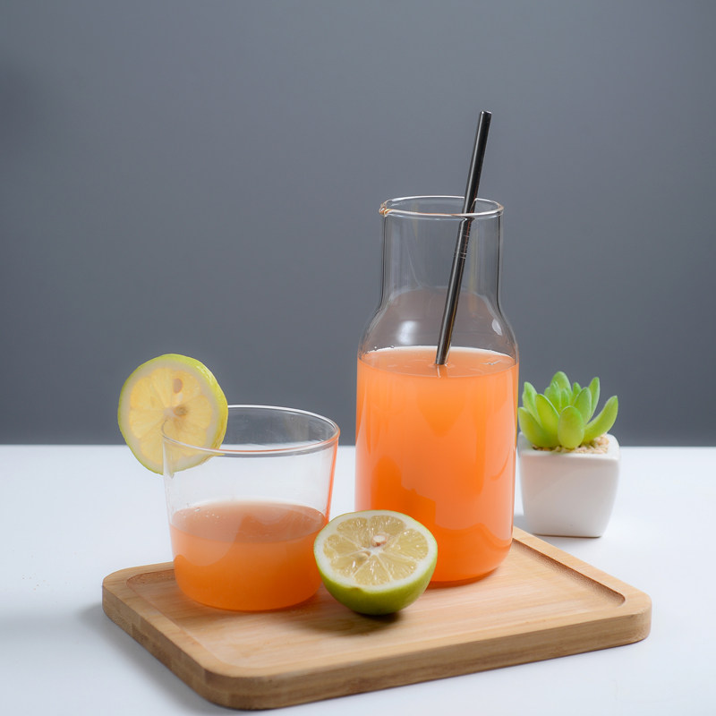 Japanese style one person drink lovely strawberry glass pot high borosilicate glass office dormitory water cup ins wind heat resistant