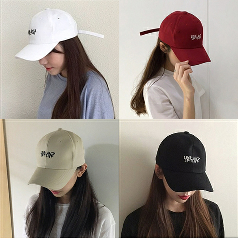 Season British style baseball cap female student tide pure black thin section spring personality white female big head UK