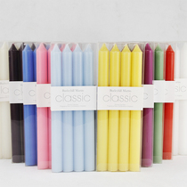 Classic Classic Long Pole Candle Ivory White Red Green Blue Purple Candle Dinner Smoke-free pole Wax Soy Bean