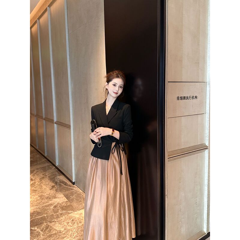 Lzy Zhiyin [Acetate Australian Wool] Elegant and Graceful Early Autumn Suit Dress with a Noble Style