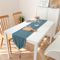 Simple modern Chinese Zen table cotton linen table flag solid color coffee table TV cabinet table cloth porch bed flag tea ceremony