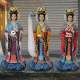 Three Fairies Goddess Statue, Goddess of Childbirth, Taishan Grandma, Bi Xia Yuanjun, Three Fairies, Resin, Fiberglass, Bronze Sculpture Ornament