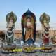 Western Three Saints Buddha Statues Amitabha Buddha Guanyin Bodhisattva Mahasthamaprapta Bodhisattva Resin Fiberglass Bronze Sculpture Wood Carving Ornaments