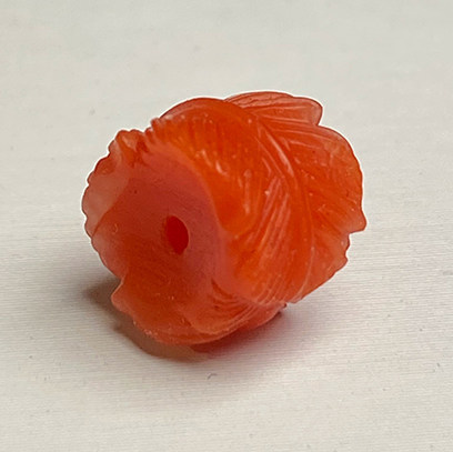 DIY аксессуары 晶心精艺 天然原矿南红羽毛隔片九口瓦西保山散珠满色满肉配饰