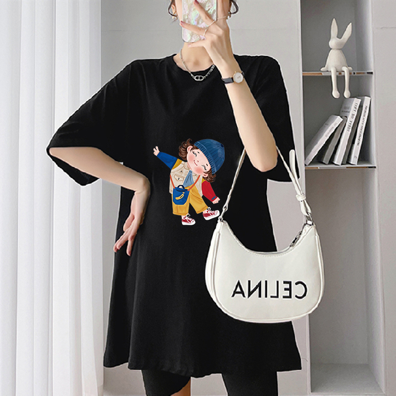 Maternity Tops, Summer Thin Outerwear, Large Size T-Shirts, Short-Sleeved, Loose-Fitting, Belly-Covering, Mid-Length, Trendy Maternity T-Shirts for Summer Maternity Tops, Summer Thin Outerwear, Large Size T-Shirts, Short-Sleeved, Loose-Fitting, Belly-Covering, Mid-Length, Trendy Maternity T-Shirts for Summer