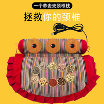 Cervical Spine Pillow Round Pillow Cylindrical Repair Special Cervical Spine Pillow Massager Hard Natural High And Low Massage Pillow Massage Buckwheat