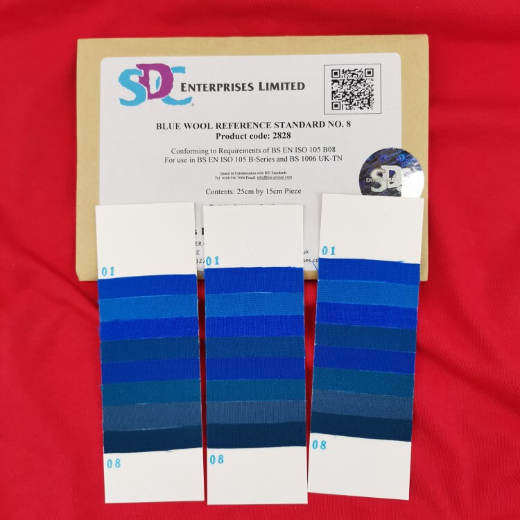 Sdc Blue Wool Cloth Temperature and Humidity, Sun Control Cloth, Sun-Dried Cardboard, Sweat-Absorbing Composite Color Fastness Experiment