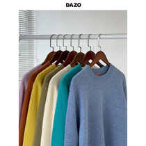 DAZO Autumn Winter Candy Color Round collar sweater for male and female lovers The Korean version Trend easy wins 100 hitch
