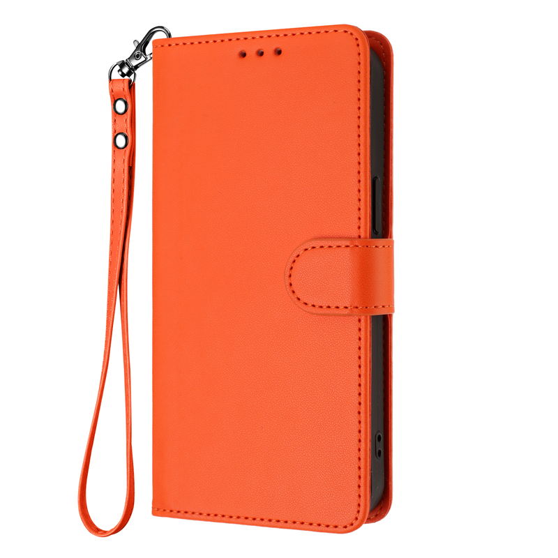 Orange Color Is Suitable for Galaxy S25/S24/S23/S22/S21 Ultra/Plus+/Fe 5g Samsung Flip Phone Case S20/S10 4g Leather Case Anti-Drop Protective Cover Phone Case