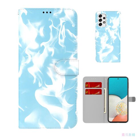 Gradient Pattern Wallets Folio Flip Magnetic Synthetic Leather Card Holder Folding Stand A13 5G, A23 5G, A33 5G, A53 5G, A73
