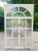 Customized French retro wrought iron window interior partition window loft decorative art Changhong glass casement fixed window