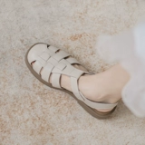 Сандалии, летняя обувь, универсальные слайдеры, плетеные тапочки на платформе, из натуральной кожи