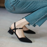 Летние сандалии, обувь, сумка для обуви с заостренным носом на высоком каблуке, 2023, французский стиль