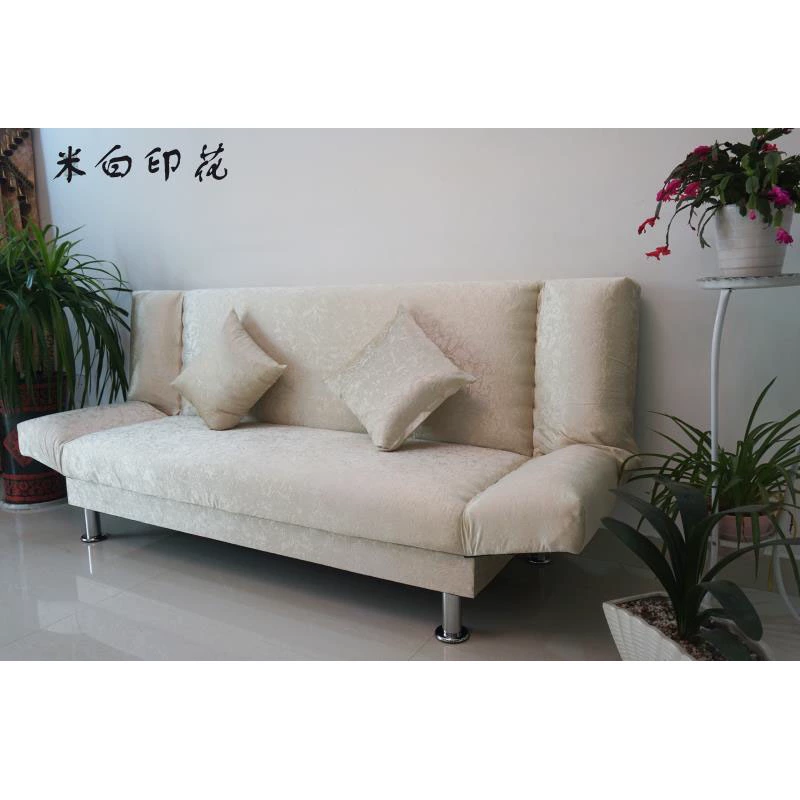 Gấp giường sofa căn hộ nhỏ cho thuê đa chức năng beanbag nhỏ ba đơn giản đôi nền kinh tế kép - Ghế sô pha