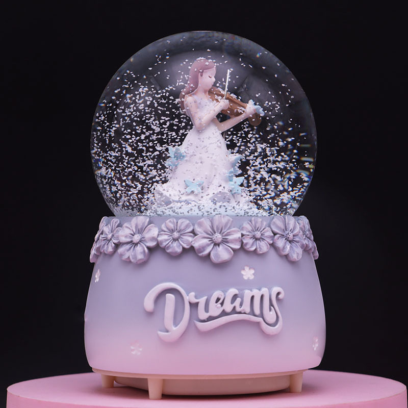 Huayang movement flute, flower fairy, lantern, snowflake, crystal ball, music box, girl and child birthday gift