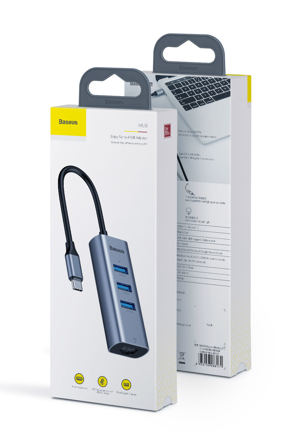 Trạm kết nối máy tính xách tay Apple Cáp kết nối điện thoại di động Android Cáp kết nối Type-C sang 3 USB - USB Aaccessories quạt kẹp