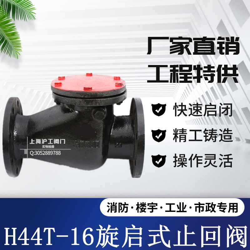 Shanghai Hugong Shuangheng Lianggong valve H44T-16 swing check valve DN50 65 80 100 150
