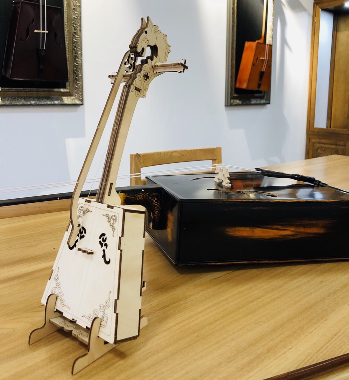 Matouqin ornaments Matouqin making teaching material package ornaments wooden board splicing hands-on