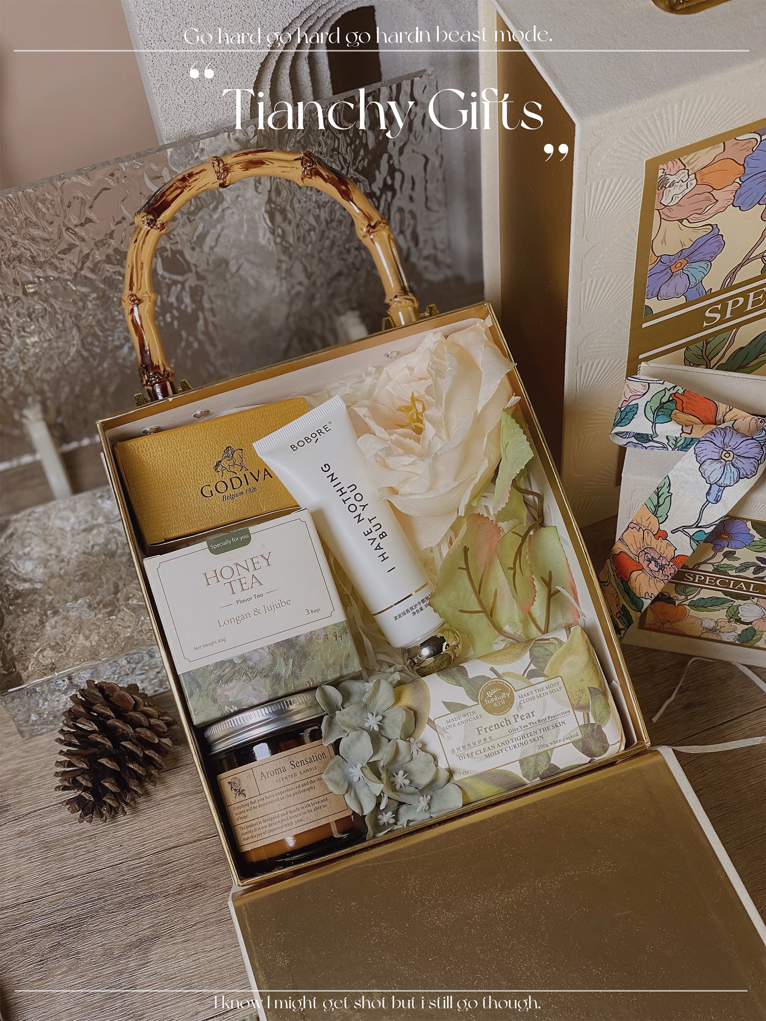 European-style retro secret garden bamboo flannelette gift box bridesmaid companion gift L'Occitane wash and care wedding return gift box - Taobao