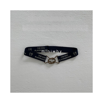 miniwhy Korean childrens clothing fashionable and foreign-style letter elastic belt unisex and versatile new gou24 autumn