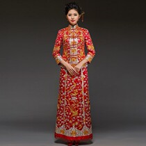 Huafen wedding dress pomegranate flower original skirt coat dragon and phoenix coat New Big Five blessing bride Chinese wedding dress