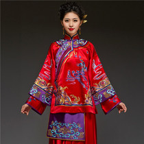 Huafen wedding dress Phoenix wearing peony Xiangyun sea water river cliff beauty handmade Su embroidery Beijing physical store customization