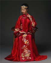 Beijing Huafen original Chinese wedding dress Chinese bride wedding dress Xiuhe outfit hand-embroidered auspicious flower