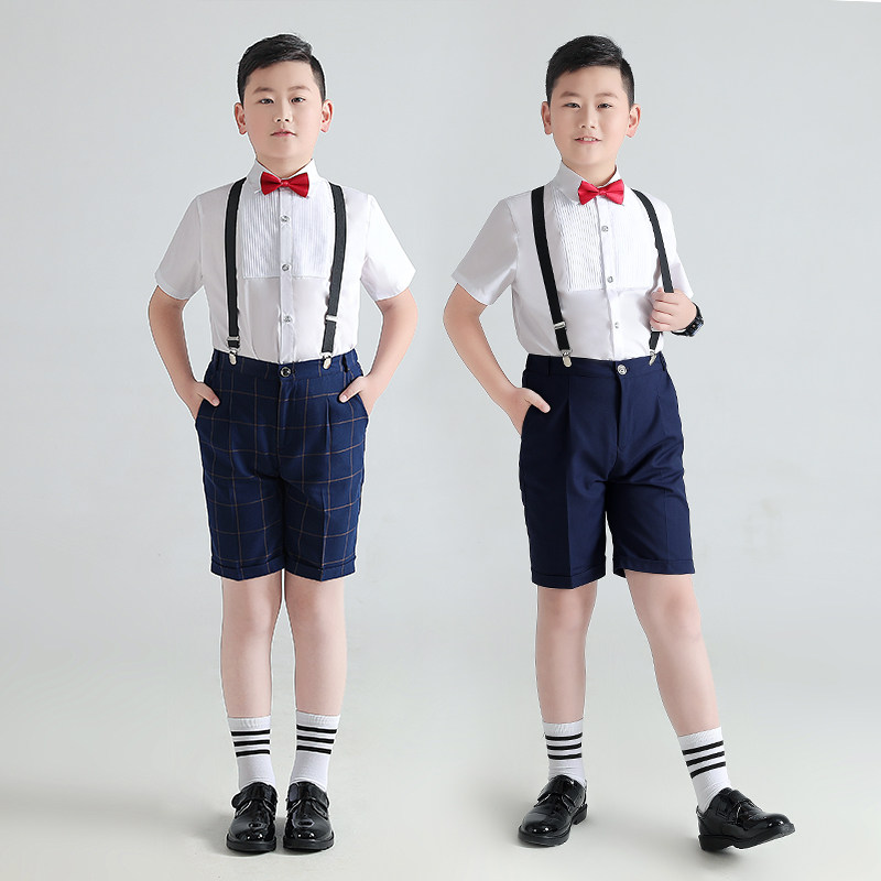 Fat Boy Suit Boy Suit Boy Plus Hypertrophy Yard Suit Children Host perform CUHK Piano Performance Gown-Taobao