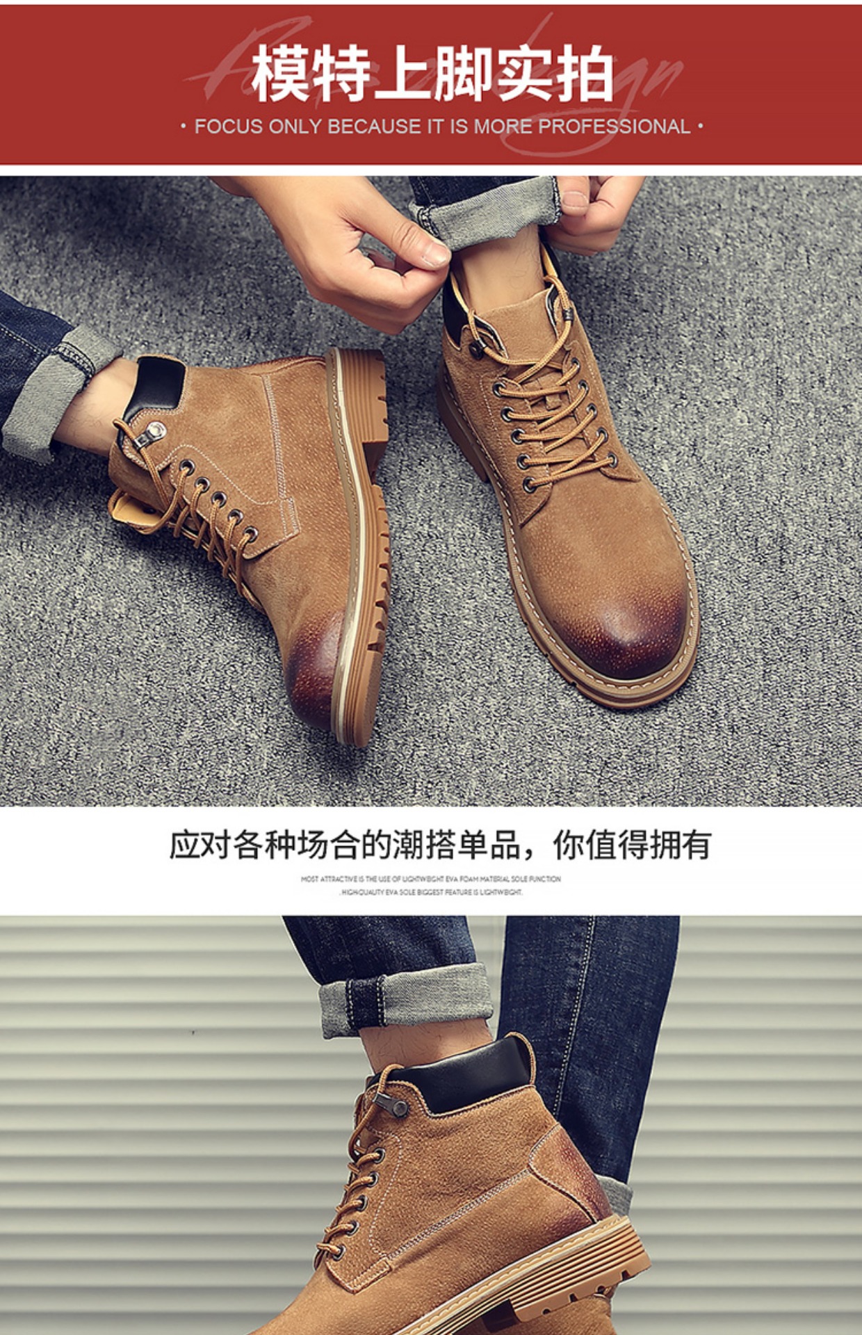 Mùa xuân 2019 mới Martin ủng nam giúp gió Anh retro cao giúp dụng cụ khởi động giày nam ngắn xu hướng giày da - Giày ống giày boots nam