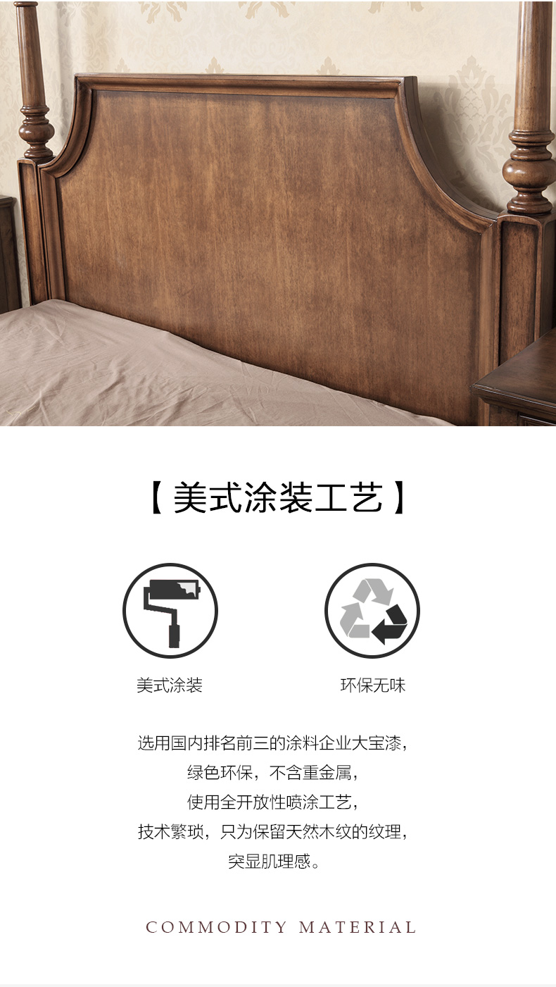 giường gỗ Mu Yi Bai Mỹ 1.8 Miou kiểu giường phòng ngủ công chúa kết hôn giường đôi hiện đại nhỏ gọn nhẹ sang trọng nội thất y - Giường giường ngủ hiện đại